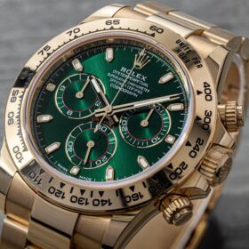 Replica Rolex Daytona Green Dial Yellow Gold Watch