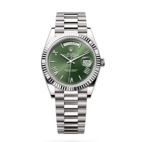 Replica Rolex Day-Date 41mm Automatic with Olive Green Dial